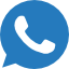 Blue icon of WhatsApp logo
